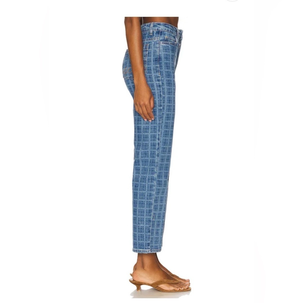 Damson Madder Tovie Mid Rise Straight Leg Laser Check Jeans Sz. 4 - Picture 5 of 16